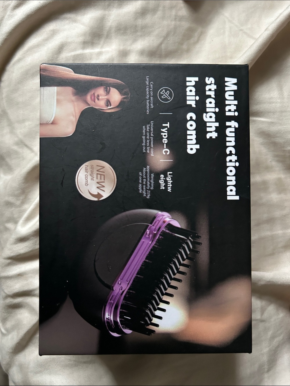 Multi-Functional Straight Hair Comb - Purple